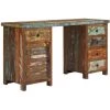 VidaXL Bureau Sur Pieds Bois De Récupération Massif 140 X 50 X 77 Cm - Multicolore 2 VidaXL Bureau Sur Pieds Bois De Récupération Massif 140 X 50 X 77 Cm - Multicolore -France Bureau Soldes 2022 10259778 1