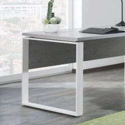 OFFICE24 Bureau 170x80cm Bureau étude Smartworking Gris Blanc Metaldesk -France Bureau Soldes 2022 10814583 4