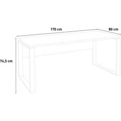 OFFICE24 Bureau Blanc 170x80cm Surface Pour Travail Et Studio Ghost-Desk -France Bureau Soldes 2022 10814584 5