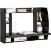 SoBuy® FWT18-Sch Table Murale Bureau Avec Étagère Intégrée Armoire De Rangement Murale (Noir) -France Bureau Soldes 2022 12135572 1