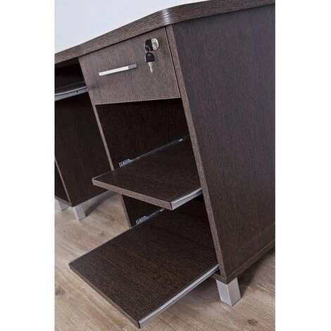 TOPKIT | Table D'ordinateur Barcelone 4035 | Grande Table De Bureau | Mobilier De Bureau | Bureau Avec Tiroir Et Serrure | Wengé 7 TOPKIT | Table D'ordinateur Barcelone 4035 | Grande Table De Bureau | Mobilier De Bureau | Bureau Avec Tiroir Et Serrure | Wengé – Image 5