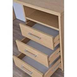 TOPKIT | Table De Bureau Valence 4040| Grande Table D'ordinateur | Bureau Avec Tiroirs | Table D'étude | Chêne -France Bureau Soldes 2022 12169270 5
