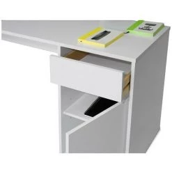 TOPKIT | Bureau Burgos 5214| Grande Table D'ordinateur | Bureau Avec Tiroir Et Porte | Blanc 8 TOPKIT | Bureau Burgos 5214| Grande Table D'ordinateur | Bureau Avec Tiroir Et Porte | Blanc -France Bureau Soldes 2022 12169356 3