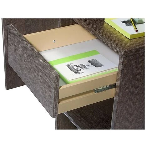 TOPKIT | Table De Bureau Burgos 5012| Table D'ordinateur Moyenne | Bureau Avec Tiroir | Wengé 5 TOPKIT | Table De Bureau Burgos 5012| Table D'ordinateur Moyenne | Bureau Avec Tiroir | Wengé – Image 3