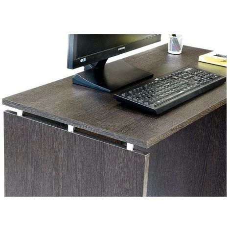 TOPKIT | Table De Bureau Burgos 5012| Table D'ordinateur Moyenne | Bureau Avec Tiroir | Wengé 6 TOPKIT | Table De Bureau Burgos 5012| Table D'ordinateur Moyenne | Bureau Avec Tiroir | Wengé – Image 4