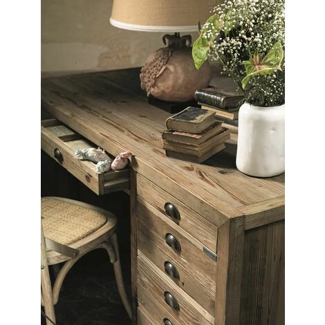 Bureau à Absinthe En Pin En Vieux Bois Cm 175x75x78 Guarnieri Assenzio - Pino 4 Bureau à Absinthe En Pin En Vieux Bois Cm 175x75x78 Guarnieri Assenzio - Pino – Image 2