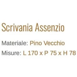 Bureau à Absinthe En Pin En Vieux Bois Cm 175x75x78 Guarnieri Assenzio - Pino 11 Bureau à Absinthe En Pin En Vieux Bois Cm 175x75x78 Guarnieri Assenzio - Pino -France Bureau Soldes 2022 12271131 5