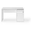 TOPKIT | Bureau Burgos 5210| Petite Table D'ordinateur Bureau Avec Tiroir Et Porte | Blanc