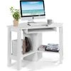 COSTWAY Bureau Informatique, Table Bureau D’Angle, Avec 3 Tablettes De Rangement 120 X 60 X 77CM (Blanc)