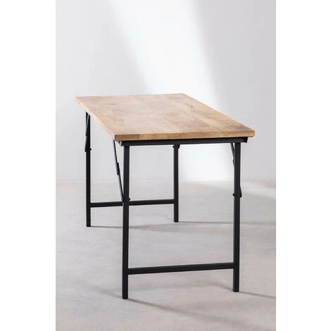 Table De Bureau Pliante Ulcan SKLUM Bois Recyclé - Acier Bois Recyclé - Bois Recyclé Bois Recyclé 6 Table De Bureau Pliante Ulcan SKLUM Bois Recyclé - Acier Bois Recyclé - Bois Recyclé Bois Recyclé – Image 4