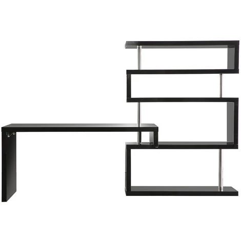 MILIBOO Bureau Design Brillant Amovible T-MAX - Noir Laqué - Noir Laqué 3 MILIBOO Bureau Design Brillant Amovible T-MAX - Noir Laqué - Noir Laqué