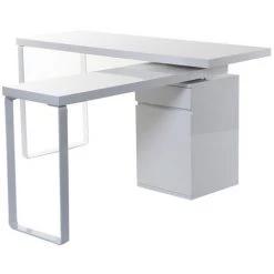 MILIBOO Bureau Design Modulable Blanc Brillant VOXY - Blanc -France Bureau Soldes 2022 13950138 3