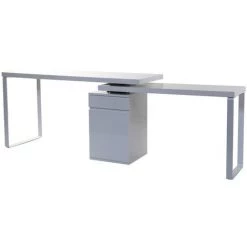 MILIBOO Bureau Design Modulable Blanc Brillant VOXY - Blanc -France Bureau Soldes 2022 13950138 4