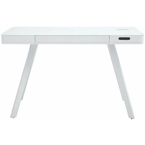 MILIBOO Bureau Connecté Multimédia En Verre Métal CLEVER - Blanc - Blanc 3 MILIBOO Bureau Connecté Multimédia En Verre Métal CLEVER - Blanc - Blanc