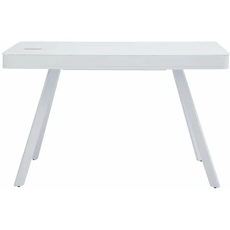 MILIBOO Bureau Connecté Multimédia En Verre Métal CLEVER - Blanc - Blanc 6 MILIBOO Bureau Connecté Multimédia En Verre Métal CLEVER - Blanc - Blanc – Image 4