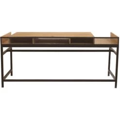 MILIBOO Bureau Design En Manguier Massif Et Métal Noir L180 Cm RACK - Bois Clair / Noir 9 MILIBOO Bureau Design En Manguier Massif Et Métal Noir L180 Cm RACK - Bois Clair / Noir -France Bureau Soldes 2022 13950460 4
