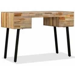 HELLOSHOP26 Bureau Table Meuble Travail Informatique Teck De Récupération Massif 110 Cm - Or 9 HELLOSHOP26 Bureau Table Meuble Travail Informatique Teck De Récupération Massif 110 Cm - Or -France Bureau Soldes 2022 13977321 3