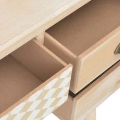 HELLOSHOP26 Bureau Table Meuble Travail Informatique Avec 5 Tiroirs 114 Cm Bois De Pin Solide - Bois -France Bureau Soldes 2022 13977325 3