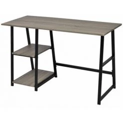 HELLOSHOP26 Bureau Table Meuble Travail Informatiqueavec 2 étagères Gris Et Chêne - Beige 8 HELLOSHOP26 Bureau Table Meuble Travail Informatiqueavec 2 étagères Gris Et Chêne - Beige -France Bureau Soldes 2022 13977358 2