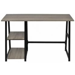 HELLOSHOP26 Bureau Table Meuble Travail Informatiqueavec 2 étagères Gris Et Chêne - Beige 9 HELLOSHOP26 Bureau Table Meuble Travail Informatiqueavec 2 étagères Gris Et Chêne - Beige -France Bureau Soldes 2022 13977358 3