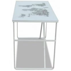 HELLOSHOP26 Bureau Table Meuble Travail Informatique Rectangulaire Avec Motif De Carte Du Monde - Or 10 HELLOSHOP26 Bureau Table Meuble Travail Informatique Rectangulaire Avec Motif De Carte Du Monde - Or -France Bureau Soldes 2022 13977384 4