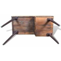 HELLOSHOP26 Bureau Table Meuble Travail Informatique Avec Pieds En Fer Bois De Récupération - Bois -France Bureau Soldes 2022 13977385 4