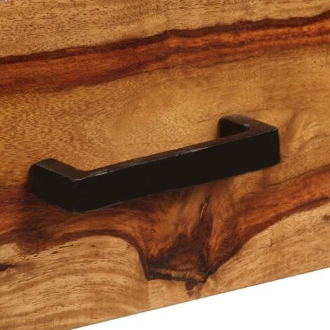 HELLOSHOP26 Bureau Table Meuble Travail Informatique Avec 2 Tiroirs 110 Cm Bois Solide De Sesham - Bois 6 HELLOSHOP26 Bureau Table Meuble Travail Informatique Avec 2 Tiroirs 110 Cm Bois Solide De Sesham - Bois – Image 4