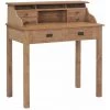 VidaXL Bureau 90x50x100 Cm Bois De Teck Massif - Brun
