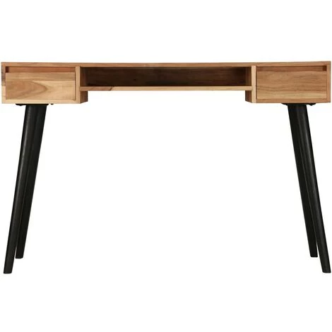 VIDAXL Table à écrire Bois D'acacia Massif 118 X 45 X 76 Cm - Brun - Meubles/Meubles De Bureau/Bureaux - Brun - Brun 4 VIDAXL Table à écrire Bois D'acacia Massif 118 X 45 X 76 Cm - Brun - Meubles/Meubles De Bureau/Bureaux - Brun - Brun – Image 2