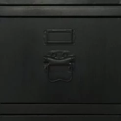 VIDAXL Bureau à Piédestal Unique Bois De Sapin Et Acier 100x50x76 Cm - Noir - Meubles/Meubles De Bureau/Bureaux - Noir - Noir -France Bureau Soldes 2022 14077944 3