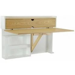 MOB-IN Bureau Mural Rabattable Frêne 100 Cm U-LINE - Bois Clair -France Bureau Soldes 2022 14335929 2