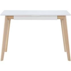 MILIBOO Bureau Scandinave Bois Blanc LEENA - Blanc