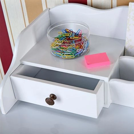 MUCOLA Bureau Secrétaire Antique Coiffeuse Blanc Shabby Chic Styile De Maison De Campagne 5 MUCOLA Bureau Secrétaire Antique Coiffeuse Blanc Shabby Chic Styile De Maison De Campagne – Image 3