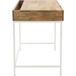 MILIBOO Bureau Design Manguier Massif Et Métal Blanc BOHO - Bois Clair / Blanc 10 MILIBOO Bureau Design Manguier Massif Et Métal Blanc BOHO - Bois Clair / Blanc -France Bureau Soldes 2022 14368547 4