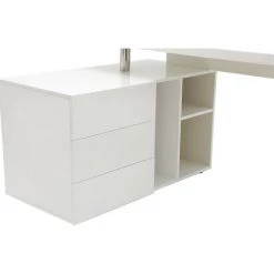 MILIBOO Bureau Design Rangements à Gauche MAXI - Blanc Laqué - Blanc Laqué -France Bureau Soldes 2022 14518166 4