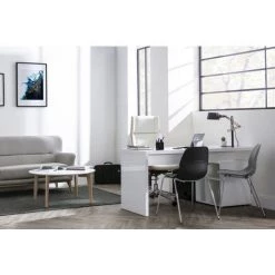 MILIBOO Bureau Design Rangements à Gauche MAXI - Blanc Laqué - Blanc Laqué -France Bureau Soldes 2022 14518166 5