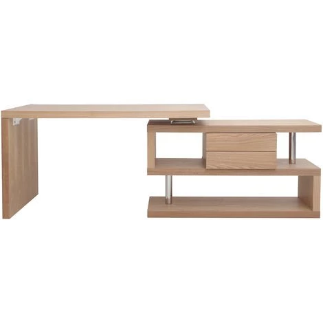 MILIBOO Bureau Design Modulable Avec Rangement 2 Tiroirs Amovible MAX - Naturel Foncé - Naturel Foncé 3 MILIBOO Bureau Design Modulable Avec Rangement 2 Tiroirs Amovible MAX - Naturel Foncé - Naturel Foncé