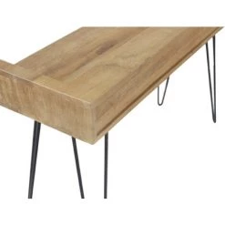 MILIBOO Bureau Design En Manguier Massif Et Métal Noir VIBES - Naturel -France Bureau Soldes 2022 14627752 4