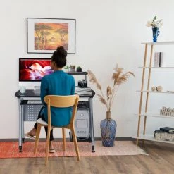 Relaxdays Table D’ordinateur En Verre, Coulissant Pour Clavier Et Place Pour Ordinateur HlP: 98x105 X55 Cm Couleurs -France Bureau Soldes 2022 14807117 3