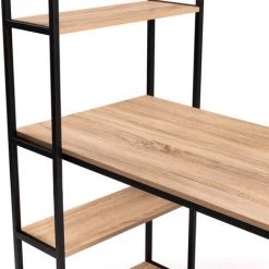 IDMARKET Bureau Bibliothèque DETROIT Design Industriel - Naturel -France Bureau Soldes 2022 14902404 3