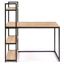 IDMARKET Bureau Bibliothèque DETROIT Design Industriel - Naturel -France Bureau Soldes 2022 14902404 4