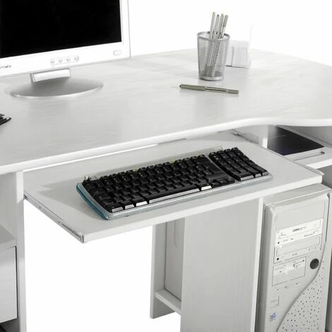 IDIMEX Bureau Multi Rangements BOB En Pin Massif Lasuré Blanc - Blanc 5 IDIMEX Bureau Multi Rangements BOB En Pin Massif Lasuré Blanc - Blanc – Image 3