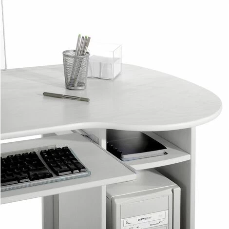 IDIMEX Bureau Multi Rangements BOB En Pin Massif Lasuré Blanc - Blanc 6 IDIMEX Bureau Multi Rangements BOB En Pin Massif Lasuré Blanc - Blanc – Image 4