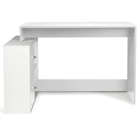 IDMARKET Bureau D'angle BOB Bois Blanc - Blanc 7 IDMARKET Bureau D'angle BOB Bois Blanc - Blanc – Image 5