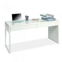 Bureau Reversible Avec Tiroir Coloris Blanc Artic - 75 X 138 X 50 Cm -PEGANE-