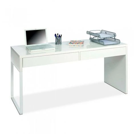 Bureau Reversible Avec Tiroir Coloris Blanc Artic - 75 X 138 X 50 Cm -PEGANE- 3 Bureau Reversible Avec Tiroir Coloris Blanc Artic - 75 X 138 X 50 Cm -PEGANE-