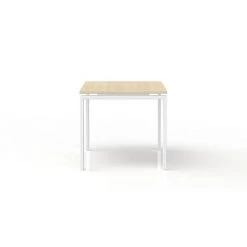 CERTEO EOL | Bureau Rectangulaire L.140 X P. 80 Cm | Plateau Chêne Clair | Piétement Blanc - Chêne -France Bureau Soldes 2022 15694672 3