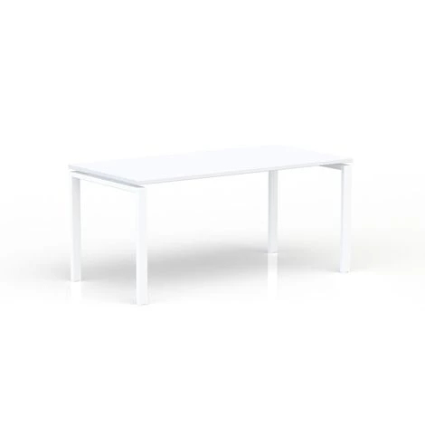 CERTEO EOL | Bureau Rectangulaire L.160 X P. 80 Cm | Plateau Blanc | Piétement Blanc - Blanc Perlé 4 CERTEO EOL | Bureau Rectangulaire L.160 X P. 80 Cm | Plateau Blanc | Piétement Blanc - Blanc Perlé – Image 2
