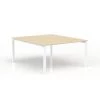 CERTEO EOL | Bureau Bench à Plan Partagé L.160 X P 165 | Table De Base | Plateau Chêne Clair | Piétement Blanc - Chêne -France Bureau Soldes 2022 15694680 1