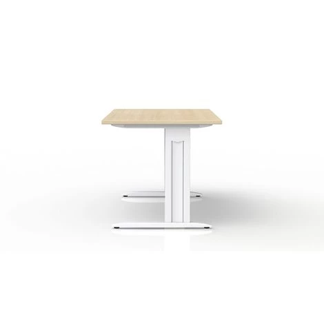 CERTEO EOL | Bureau Rectangulaire L 160 Cm | Plateau Chêne Clair | Piétement Blanc - Chêne 4 CERTEO EOL | Bureau Rectangulaire L 160 Cm | Plateau Chêne Clair | Piétement Blanc - Chêne – Image 2